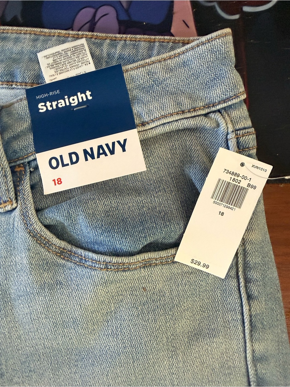 Old Navy Light Blue High-Rise Straight Jeans